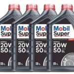 Kit Troca de Óleo Motor Mobil Super 20w50 Mineral Para Carro API SL 4 Litros